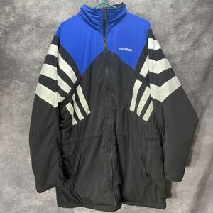 adidas Men's Blue and Black Full-Zip Track Jacket